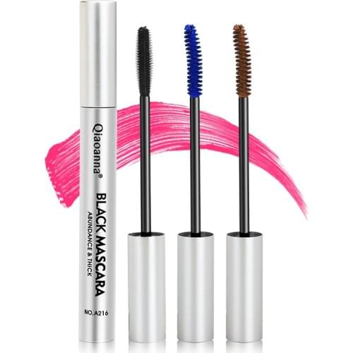 Qiananna Color Waterproof Fast Dry Eyelashes Curling Lengthening Makeup Eye Lashes Blue Purple Mascara