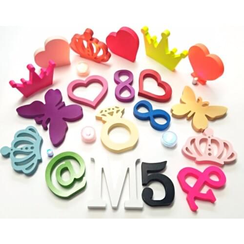 21 colors optional wood letters Alphabet word butterfly crown love heart home family and Wooden Crafts for wedding decoration