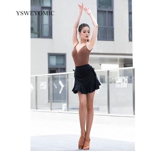 Brown Dance Leotard Latin Dance Bodysuit Sexy Latin training Dance Top Gym Practise Top Dance Costume