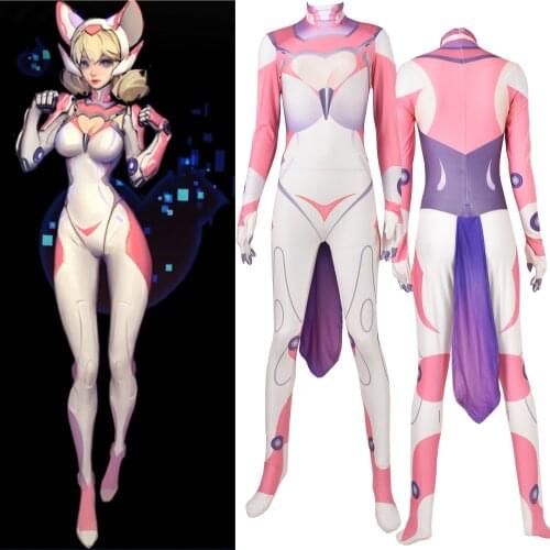 Daji Fox Cosplay Costume Animal Game Honor Of Kings Superhero Halloween Bodysuit Adults Kids Zentai Second Skin Suit