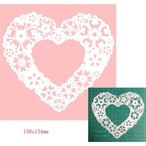 Lace Flower Heart New 2021 Metal Cutting Dies for DIY Scrapbooking Paper and Card Making Decorative Embossing Dies Craft dies