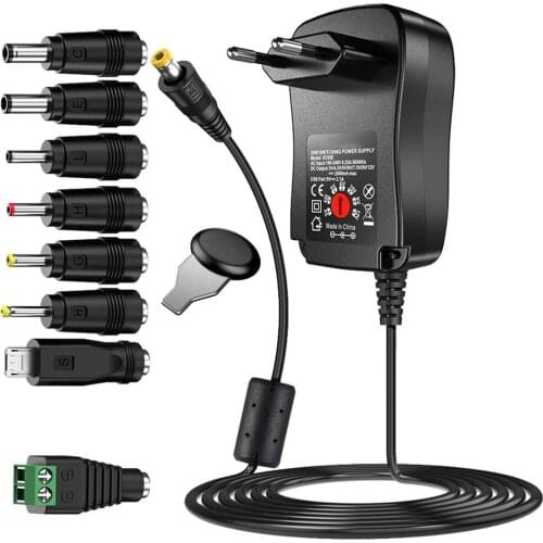 Multifunctional Adjustable Power Adapter Switching Power Supply Universal Household Electronic LED Strip Adapter