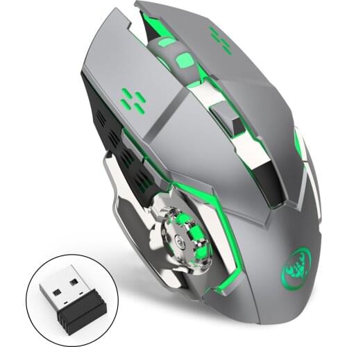 New 2.4GHz Silent Gaming Wireless Mouse 2400DPI Rechargeable 7 color Backlight Mice USB LED Optical Game Mouse For PC Laptop