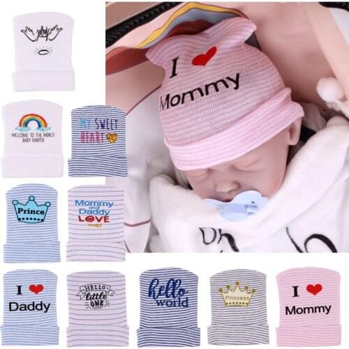 2020 New Newborn Baby Hat Toddler Striped Caps Bow Beanies Soft Hospital Girls Hats Baby Warm Hat for Baby 0-3M Accesories