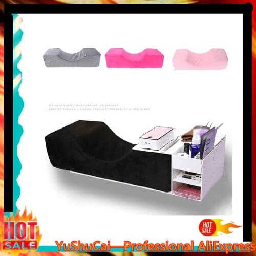 Lash Pillow Neck Support Eyelash Pillow Soft Grafting Eyelashes Memory Foam Eyelash Extension Pillow With Pocket Makeup Salon