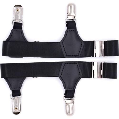 2Pcs/Set Socks Garters Belt Suspenders Adjustable Non-slip Clips For Men Women