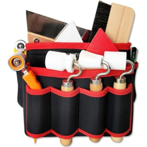 Professional Wallpaper Tools Bag Press Wheel Brush Cut-Off Knife Scraper Complete Set Wall Cloth Construction Tools Package