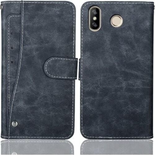 Luxury Wallet HOMTOM H5 Case 5.5" Vintage Flip Leather Phone Case Business Bag Protective Cover With Front Card Slots