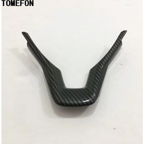 TOMEFON For Honda Accord 10th 2018 ABS Carbon Fiber U type 6o'clock Direction Car Steering Wheel Cover Trim Interior Styling