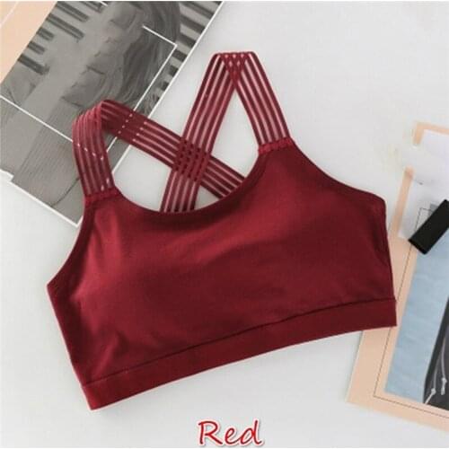Women Sexy Tops Simple Fashion Push Up Tank Top Breathable Padded Cross Straps Beauty Back Solid Color Vest Tops