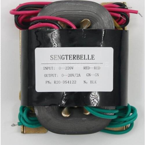 40W (40VA) R Core Pure Copper Power Transformer Output 20V 2A For Audio DAC Preamp Decoder