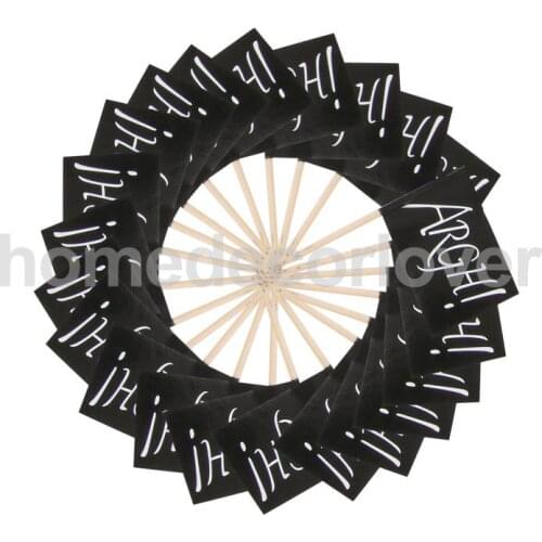 50Pcs Skull Flags Pick Paper Toothpick Food Cupcake Cocktail Halloween Decor