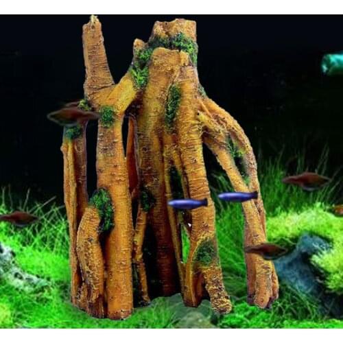 Aquarium Artificial Tree Trunk Driftwood Roots Decoration Underwater Landscape Fish Tank Ornament Accessories