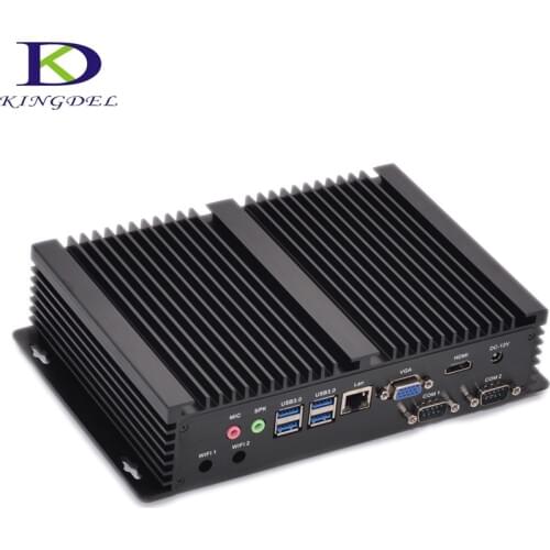 Fanless Industrial Mini PC Windows 10 Rugged ITX Aluminum Case Intel Core i5 4200u HTPC TV Box RS232 WiFi USB VGA Thin Client PC