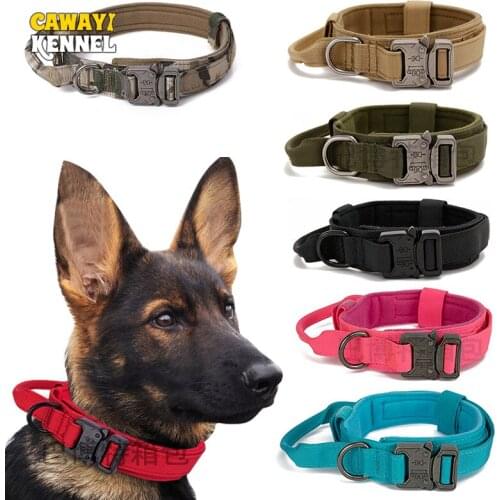 CAWAYI KENNEL Pet Supplies Dog Head Collar Tactical Quick Adjust Release Nylon Collar for Large Medium Dogs Pet Collar D2360