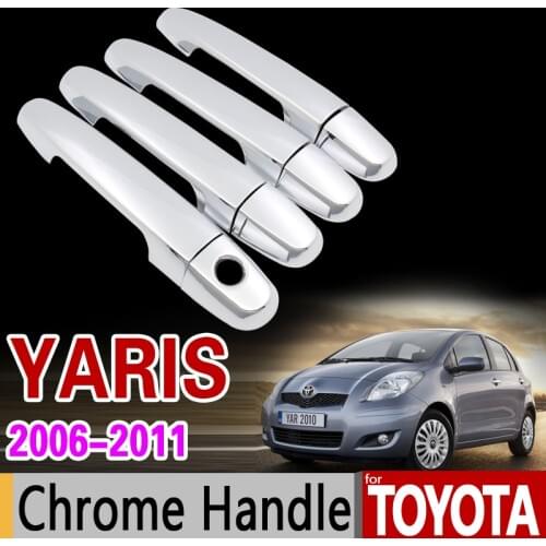 For Toyota Yaris 2006 - 2011 Vitz XP90 Chrome Handle Cover Trim Set for 2007 2008 2009 2010 Car Accessories Sticker Car Styling