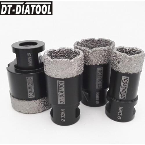 DT-DIATOOL 4pcs 25/32/38/45mm Dry Diamond Drilling Hole Saw M14 thread Core Bits for Ceramic Tile Drill Bits Granite Marble