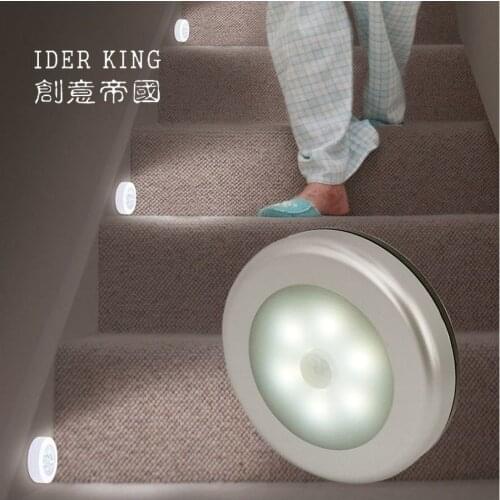 Motion Sensor Night Light Wireless Round LED Light Closet Stair Lamp Magnet Safe Hallway Bathroom Bedroom Kitchen cabinet Lights