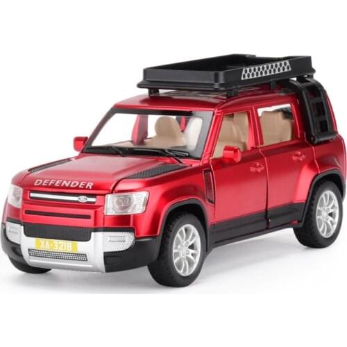 Hot 1:32 scale wheel 2020 land defender rover suv metal model with light sound diecast Off-road vehicle pull back toy collection