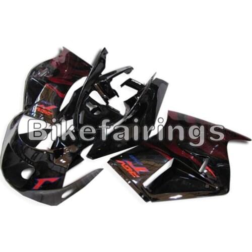 Black and Red Flames Fairing Kit Fit For Suzuki RGV250 VJ21 1988 1989 88 89 Motor Bike Covers Fairings New