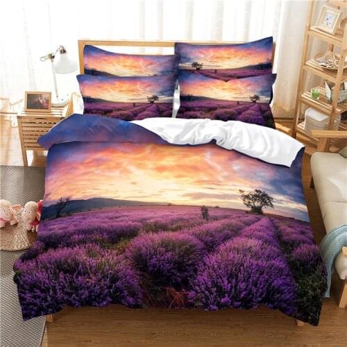 Lavender Manor Bedding Set Duvet Cover Set 3d Bedding Digital Printing Bed Linen Queen Size Bedding Set Fashion Design