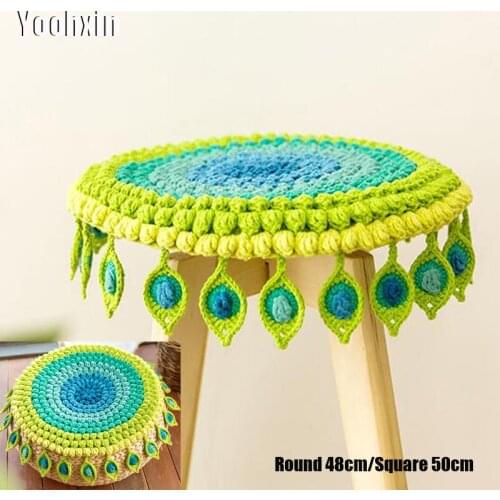 Colorful Floor Pillow Round square cotton crochet Cushion handmade Tatami Floor Mat Yoga Tea Ceremony Meditation Pad home decor