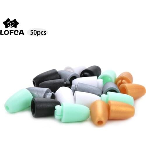 LOFCA 50pcs Baby Plastic Breakaway Clasps For Baby Teething Slicone Beads Chain Closure For Teething Necklace Magnetic Clasp