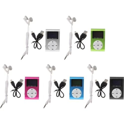 MX-801 Mini USB Metal Clip Micro SD TF Card Slot LCD Screen Music MP3 Player