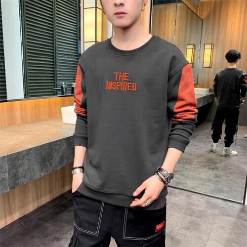 2021 New Fashion Mixed colors Sweatshirts Hoodie For Men Slim Casual Sweater Korean Style Male Sweatshirt Clothes