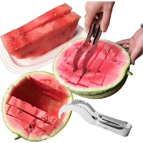 Stainless Steel Watermelon Slicer Cutter Knife Ice Cream Ballers Scoop Fruit Vegetable Tools Kitchen Gadgets Accessories