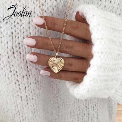 Joolim Beating Heart Pendant Necklace Stainless Steel Necklace Costume Jewelry for Women