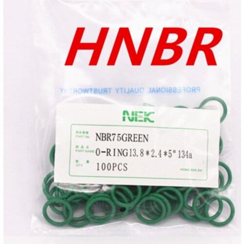 13.8*2.4mm ) #10 R134a HNBR Rubber O-Ring Seal Kit,High Temperature Resistance for Car Air Conditioning valve 5/16 3/8 1/2 5/8