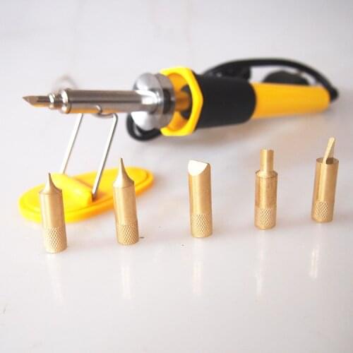 Wood Burning Pen Soldering Iron Pen tool set+5pcs Pyrography pen tips for Leather wood gourd craft