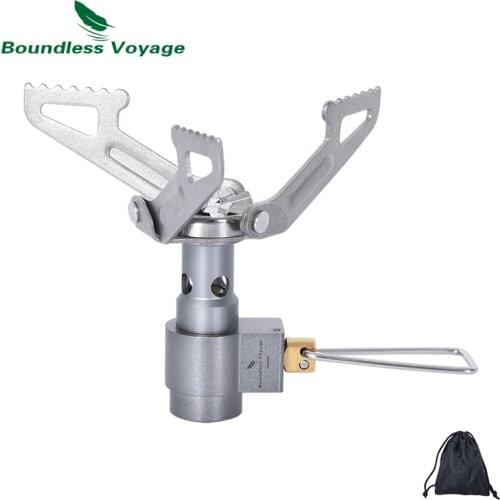 Boundless Voyage Camping Titanium Gas Stove Outdoor Ultralight Cooking Burner Furnace Only 26g