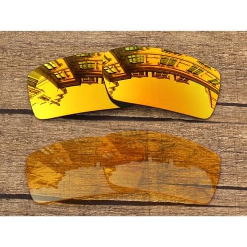 Vonxyz 2 Pairs Ruby Mirror & Yellow Replacement Lenses for-Oakley Gascan Frame