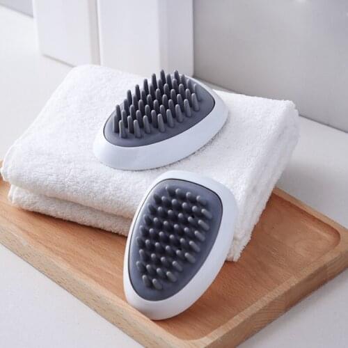 1 pcs Spa Slimming Massage Brush Silicone Head Body Shampoo Scalp Massage Brush Comb Hair Washing Comb Shower Bath Brush props