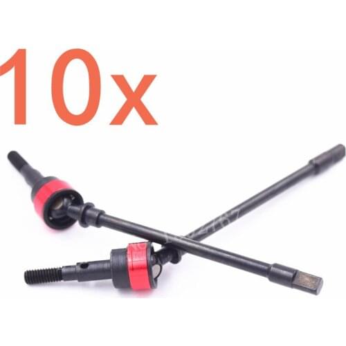 10 Pieces Steel#45 Upgrade Parts Climbing Car Front CVD Drive Shaft Axial For SCX10 II 1/10 Scale Models RC Cars #XS-SCX230057