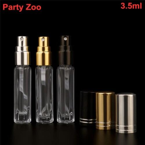 500 X 3.5ml Mini Sample Atomizer Empty Refillable Portable Perfume Spray Glass Diamond Bottle With Colorful Lid Wholesale