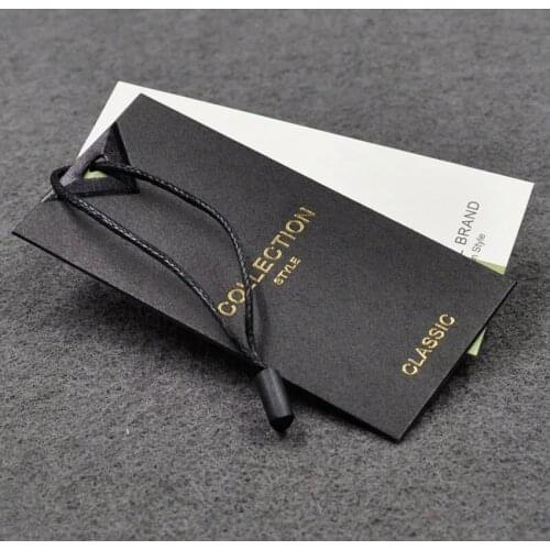 700gsm black paper tag silver foil labels paper tag silver foil paper swing tags printed clothes tags