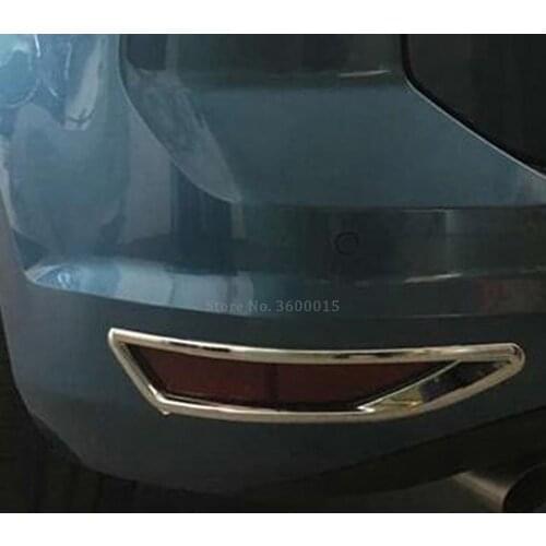 Car Accessories For Volkswagen Touran 2016-2018 2019 Exterior ABS Chrome Rear Fog lights Tail Fog Lamp Cover Trim Molding