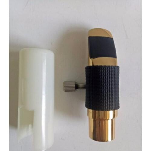 Free Shipping Brand New Soprano Saxophone Metal Mouthpiece Electrophoresis Gold Parts & Accessories