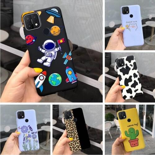 For Oppo A15 Case A15 CPH2185 Funda Elegant Butterfly Pattern Bumper For Oppo A15S Coque A15s CPH2179 Candy Soft Frame Hard Case
