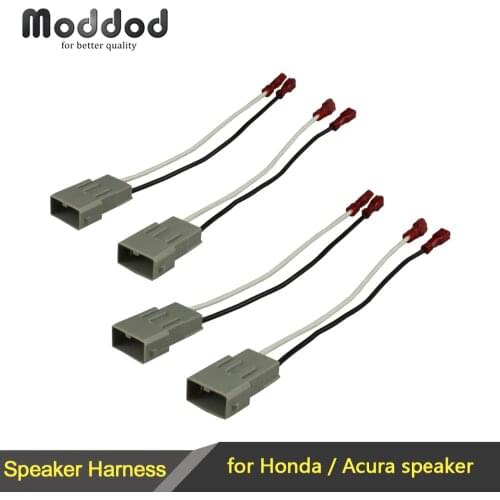 For HONDA Speaker Wire Harness Connects Aftermarket to OEM Adapter Plug Set Connector Wiring Cable Adaptor 1 Pair