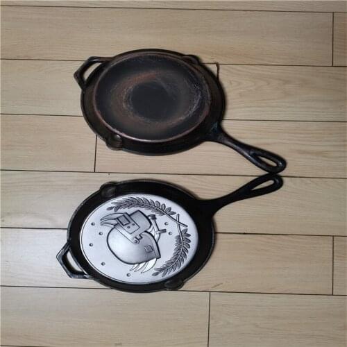 Free Match 3 Style 1:1 Cosplay PU Weapon Prop PUBG Saucepan Game Anime Role Cosplay Halloween Safety Toy Wonderful Model 40cm