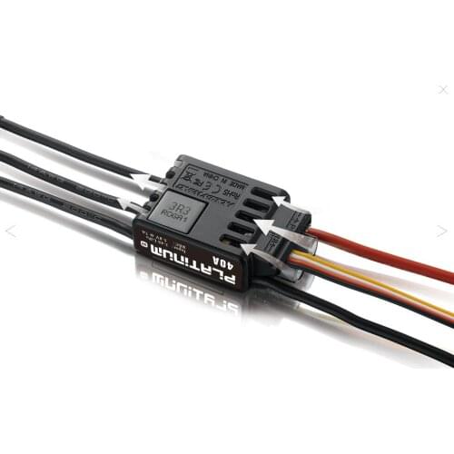 Original Hobbywing Platinum 40A V4 controlador de velocidad electrónico sin escobillas ESC para Dron RC Heli FPV multirotor