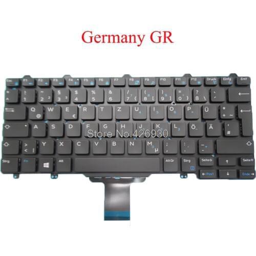 GR Keyboard For DELL For Latitude 7350 E5250 E5270 E7250 E7270 E7450 E7470 3160 3150 Germany 036NN2 36NN2 PK1313O2A11