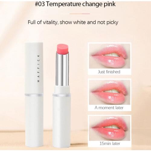 MAFFICK Temperature Changing Color Liquid Lipstick Moisturizer Waterproof Lip Cream Lipstick Primer Lipstick Before Makeup TSLM2