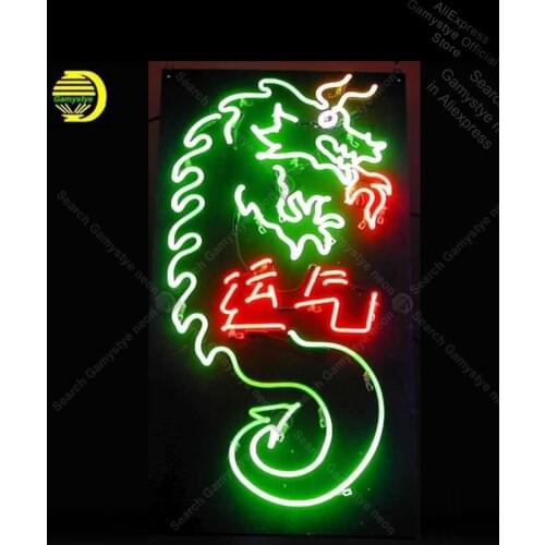 Neon Sign for Chinese Dragons Lucky yunqi neon Light vintage neon signs Enseign Lumineuse Bar Enseign Lumineuse Bar Neon Garage