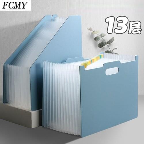 2021 New 13 Pockets Expanding File Folder A4 Organizer Portable Business Mini File Office Supplies Document Holder Binder