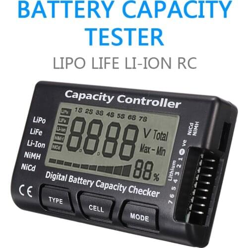 Battery Capacity Tester Checking Tool RC Model Digital Cell Battery Capacity Checker For LiPo LiFe Li-ion RC